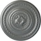 Ekena Millwork Pearl Ceiling Medallion (Fits Canopies up to 1 7/8"), Hand-Painted Platinum, 26 1/4"OD x 1 1/2"P CM26PEPLS - alternate 1
